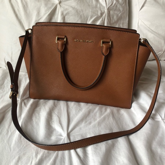 Michael Kors Selma Satchel Bag in Cognac - Picture 2 of 16